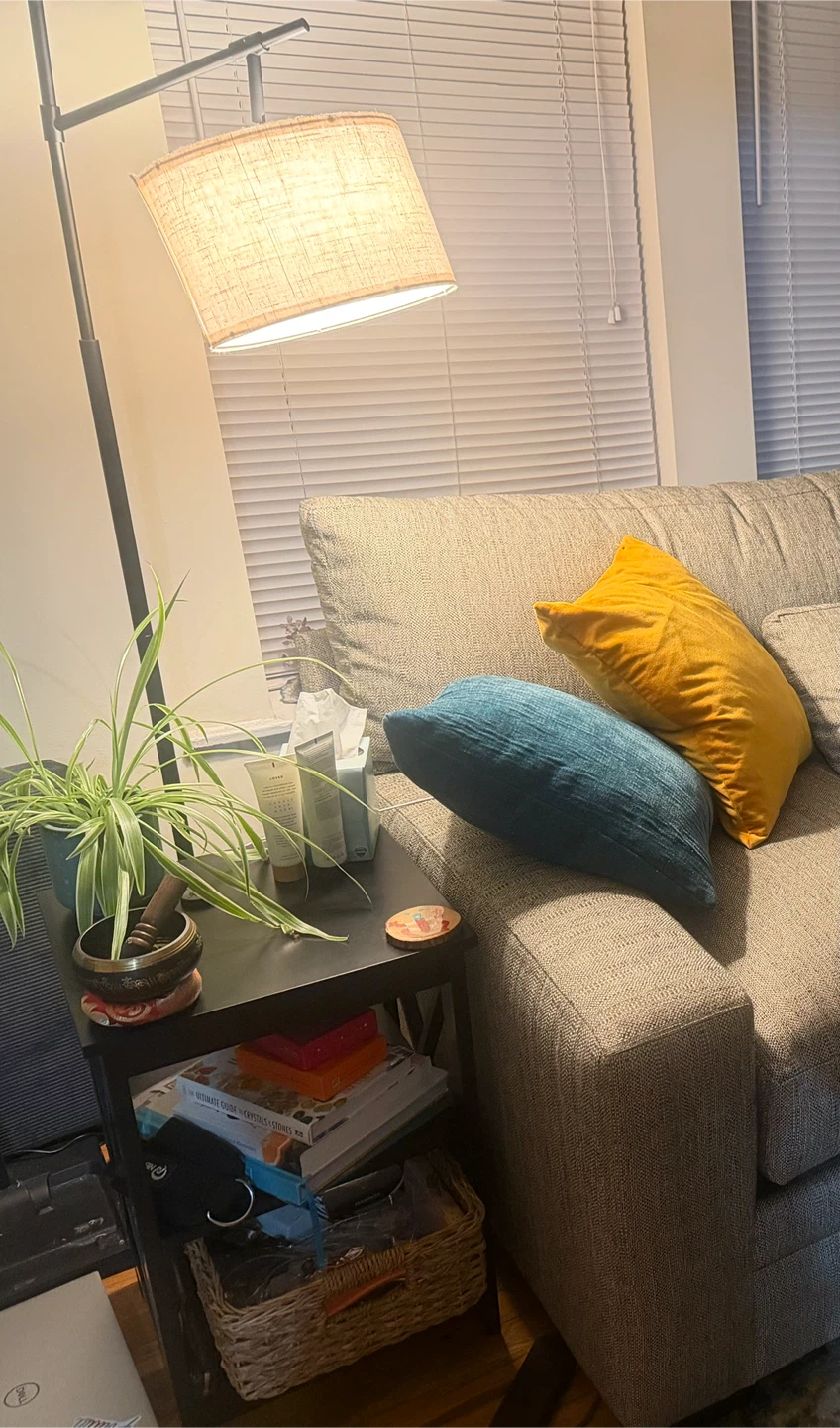 Modern Floor Lamp with Beige Shade - photo 2