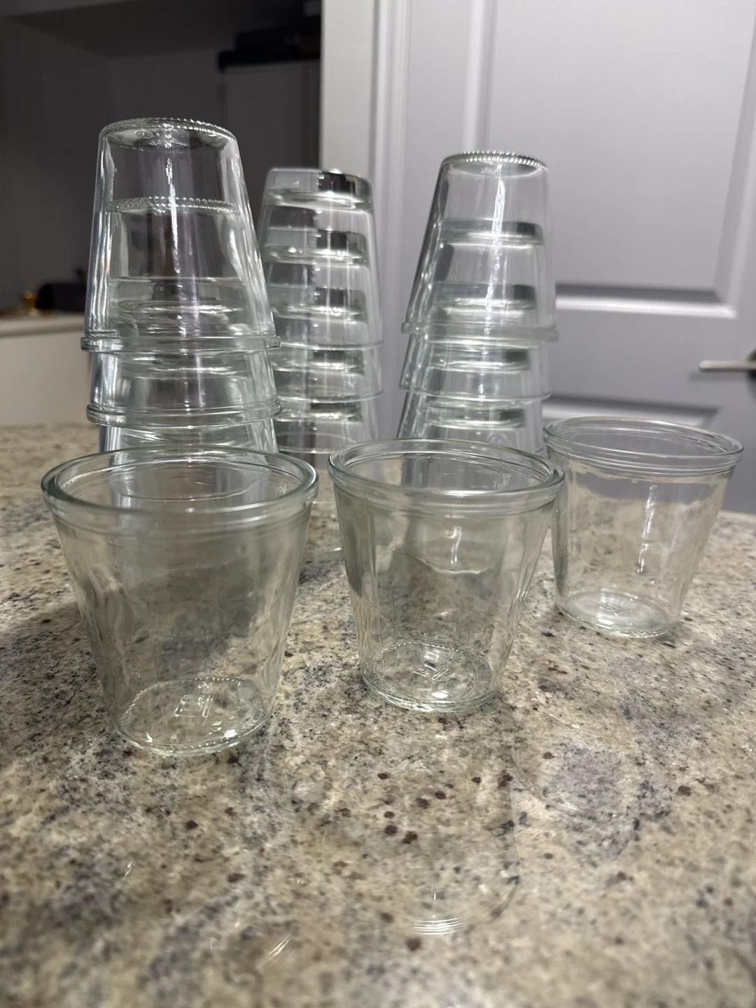 Total 18 Clear Glass Shot Glasses or Small Tumblers - photo 2