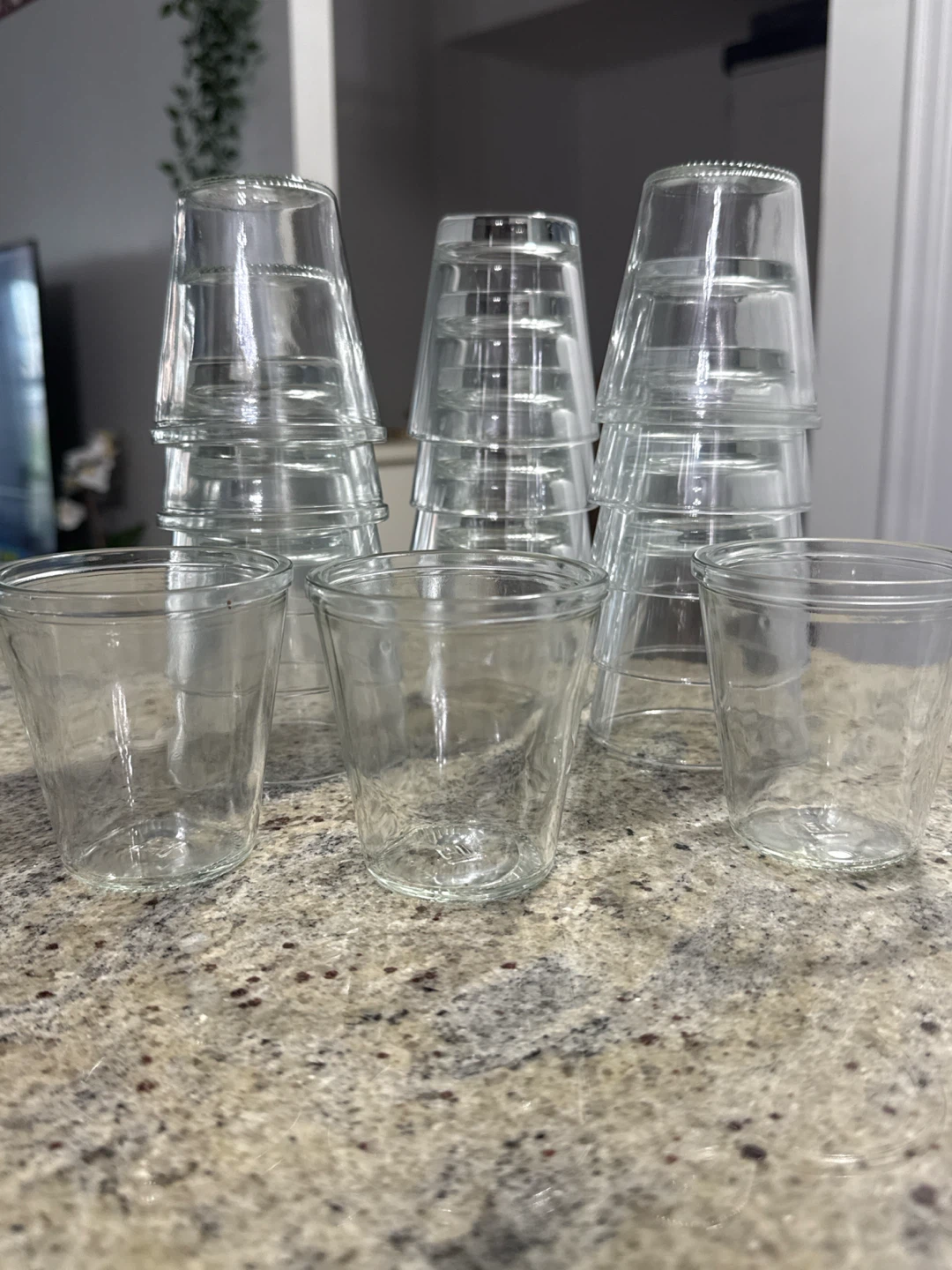 Total 18 Clear Glass Shot Glasses or Small Tumblers - photo 3