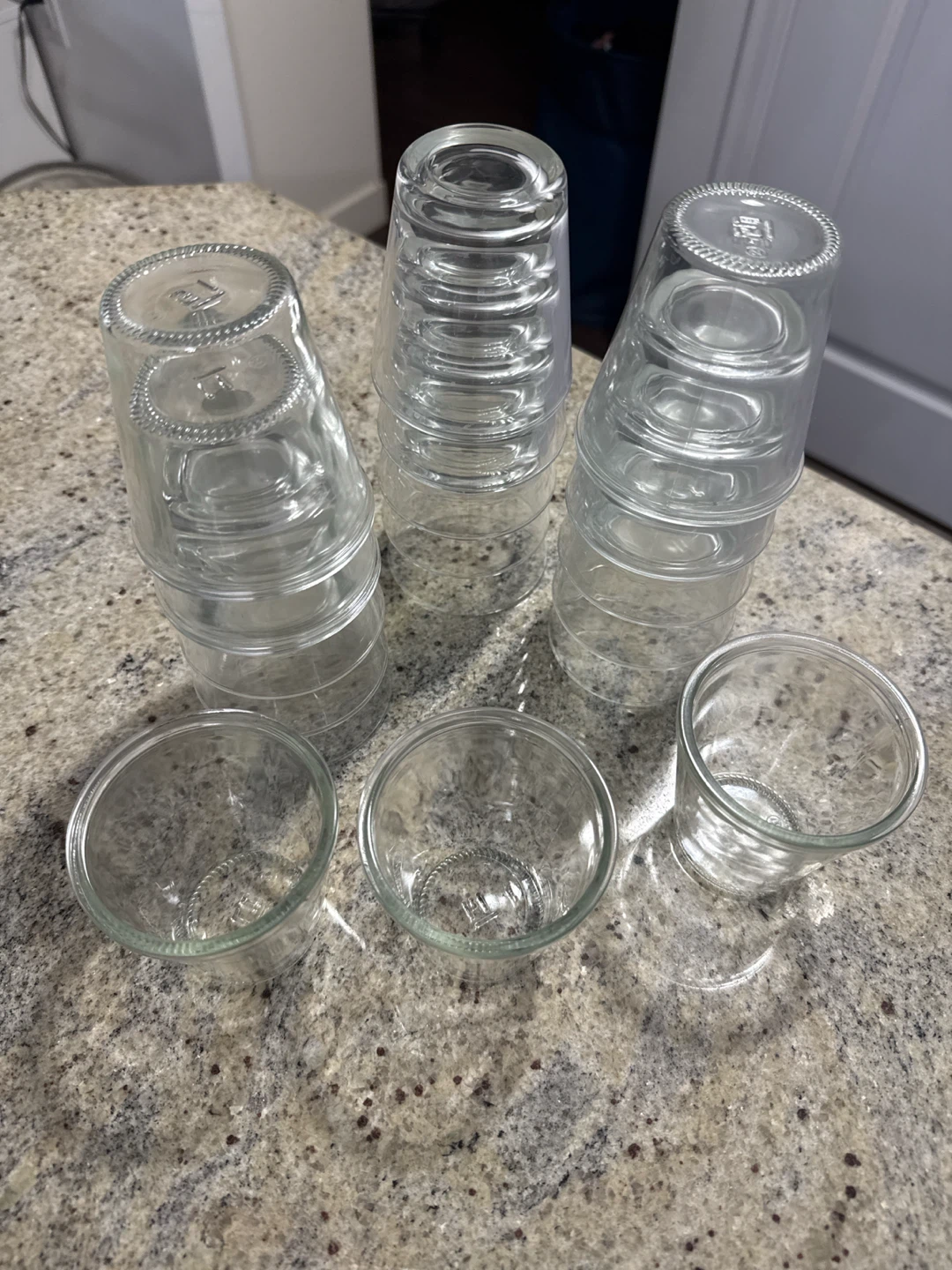 Total 18 Clear Glass Shot Glasses or Small Tumblers - photo 4