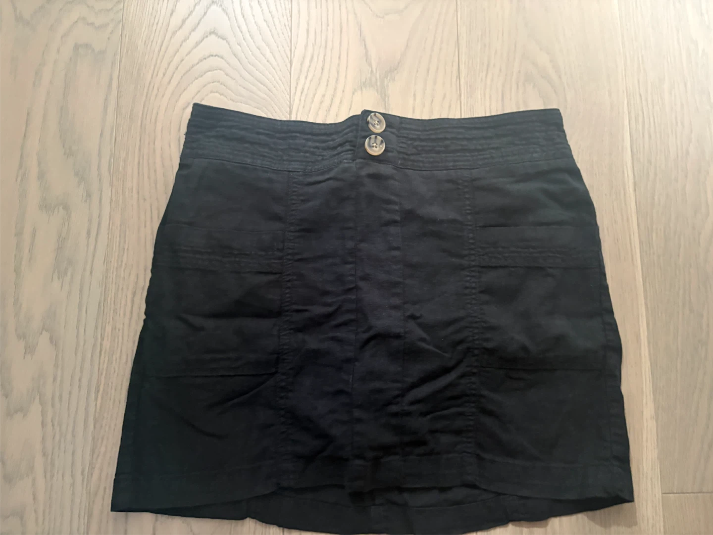 Reitmans Black Linen Blend Skirt Size 6