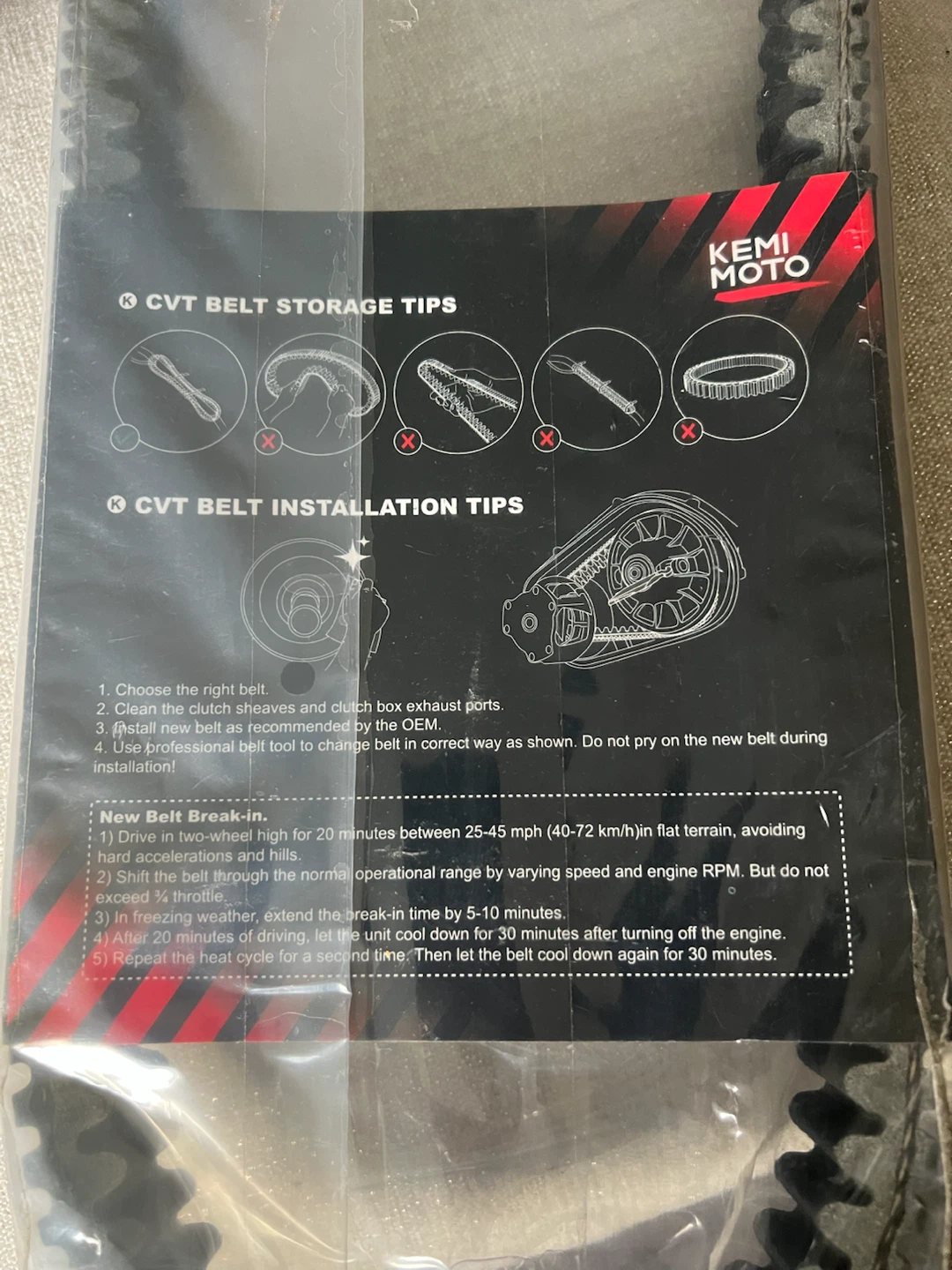 KEMIMOTO Drive Belt for ATV UTV - photo 4