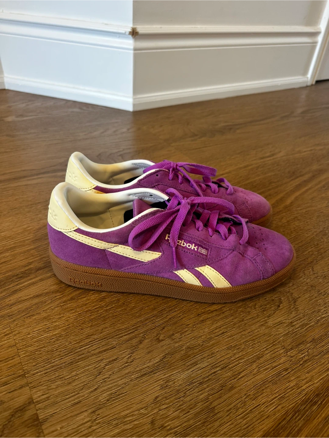 Reebok Purple Suede Sneakers