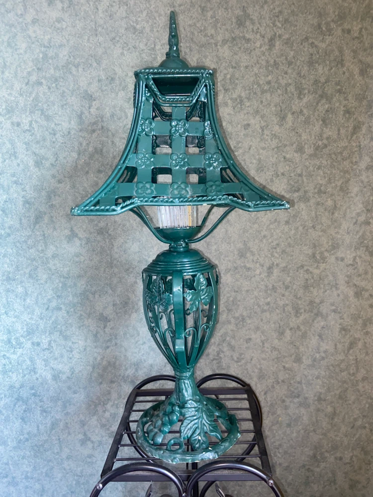Vintage Emerald Lantern Candle Holder