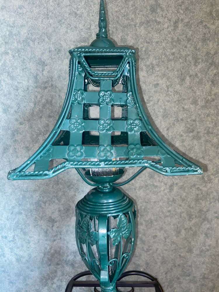 Vintage Emerald Lantern Candle Holder - photo 2
