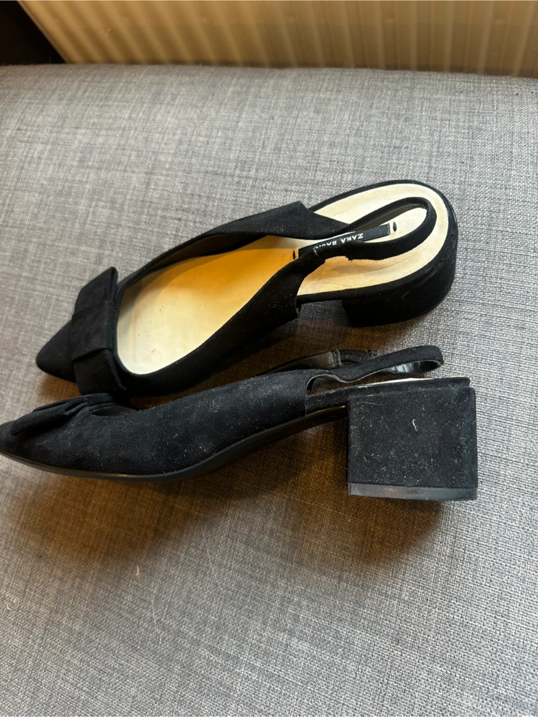 Zara Black Slingback Heels - photo 2