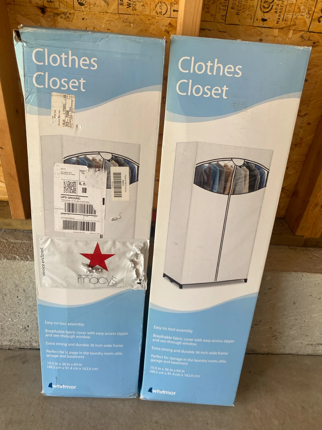 Whitmor clothes closet