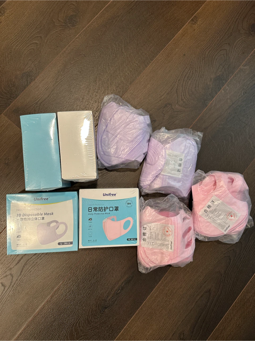 Unifree 3D Disposable Face Masks (L/M) - Assorted Colours - photo 2