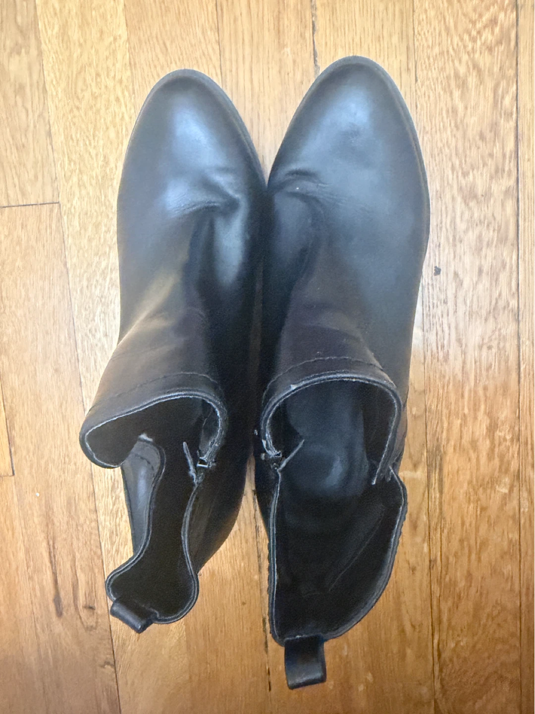 Black Leather Ankle Boots