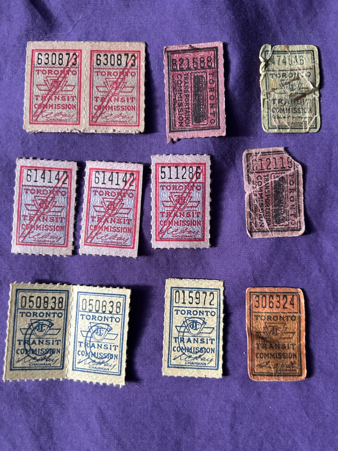 Collection of Toronto Transit Commission Tickets