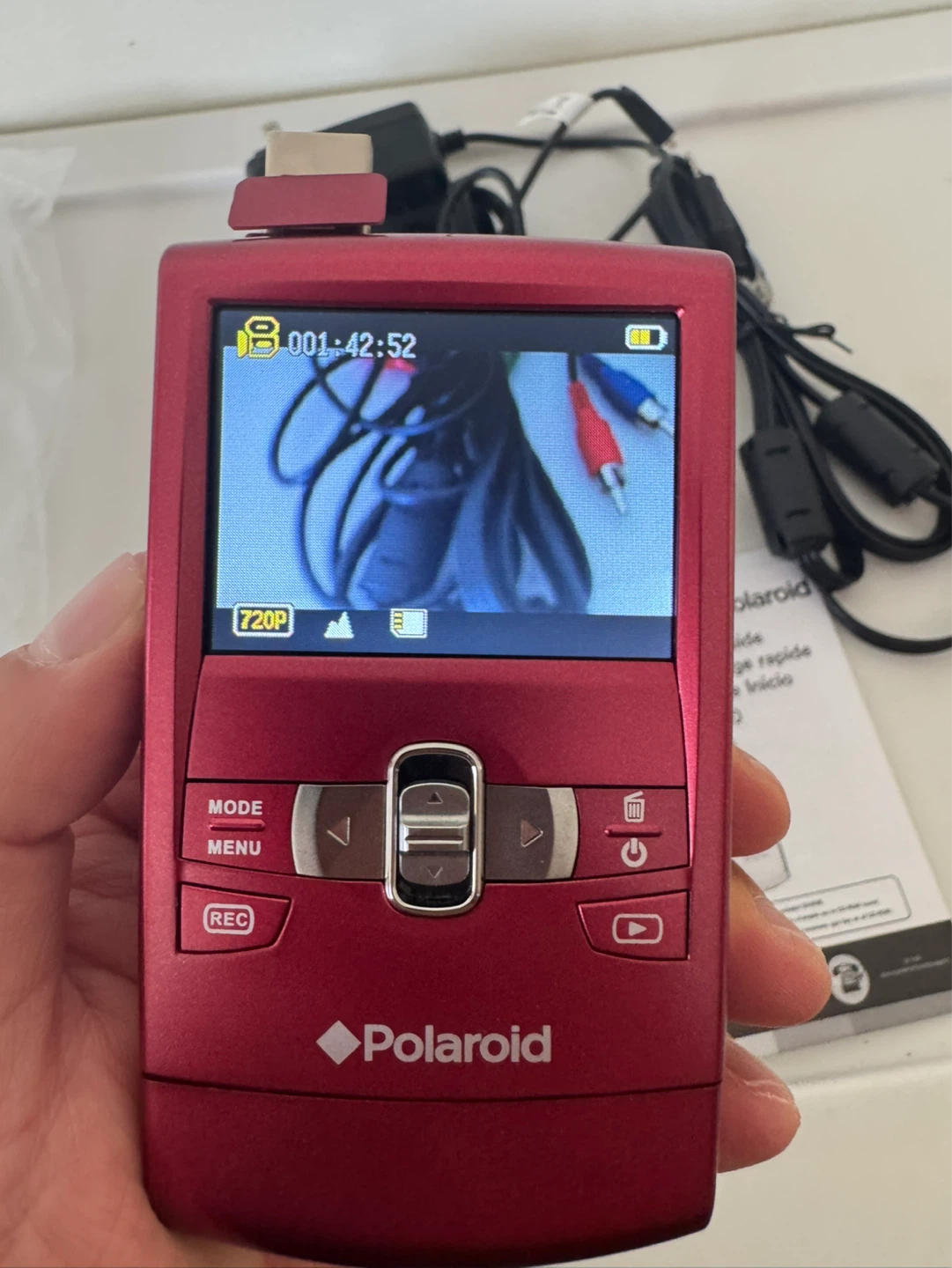 Polaroid DVF-720 Digital Camcorder - Red good starter one