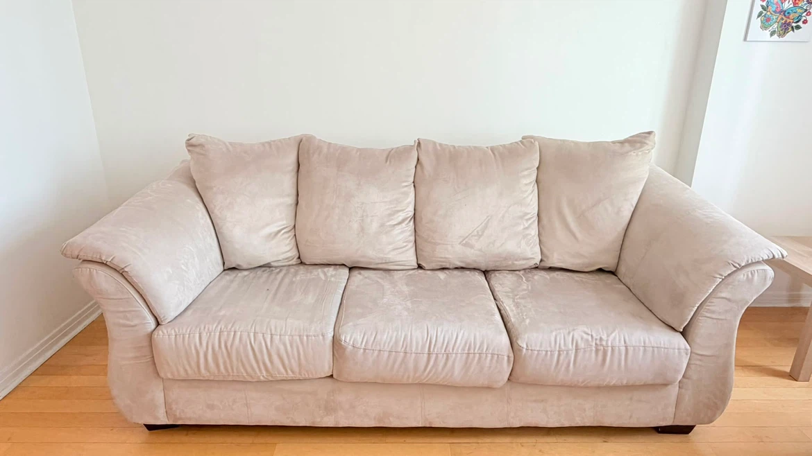 X2 Beige Sofa with Plush Cushions