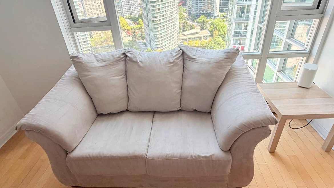 X2 Beige Sofa with Plush Cushions - photo 3