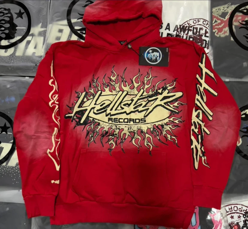 Hellstar Records Red Flame Hoodie