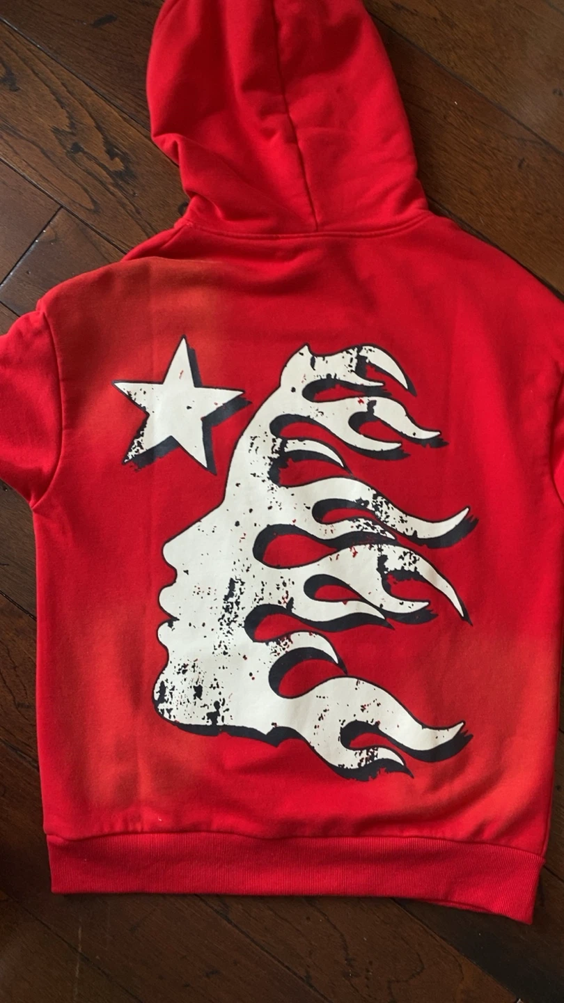 Hellstar Records Red Flame Hoodie - photo 5
