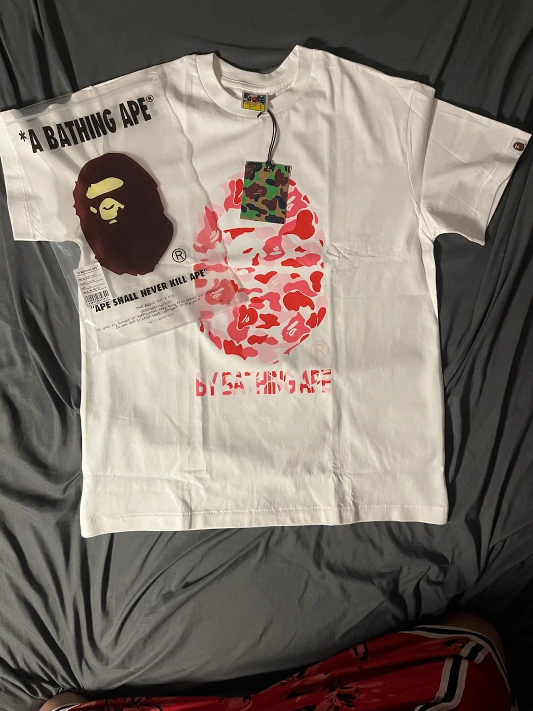 A Bathing Ape White Camo Ape Head T-Shirt - Size L - photo 4