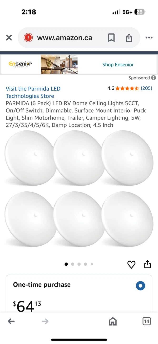 RV LED Dome Ceiling Lights 5W 4.5 Inch - photo 4