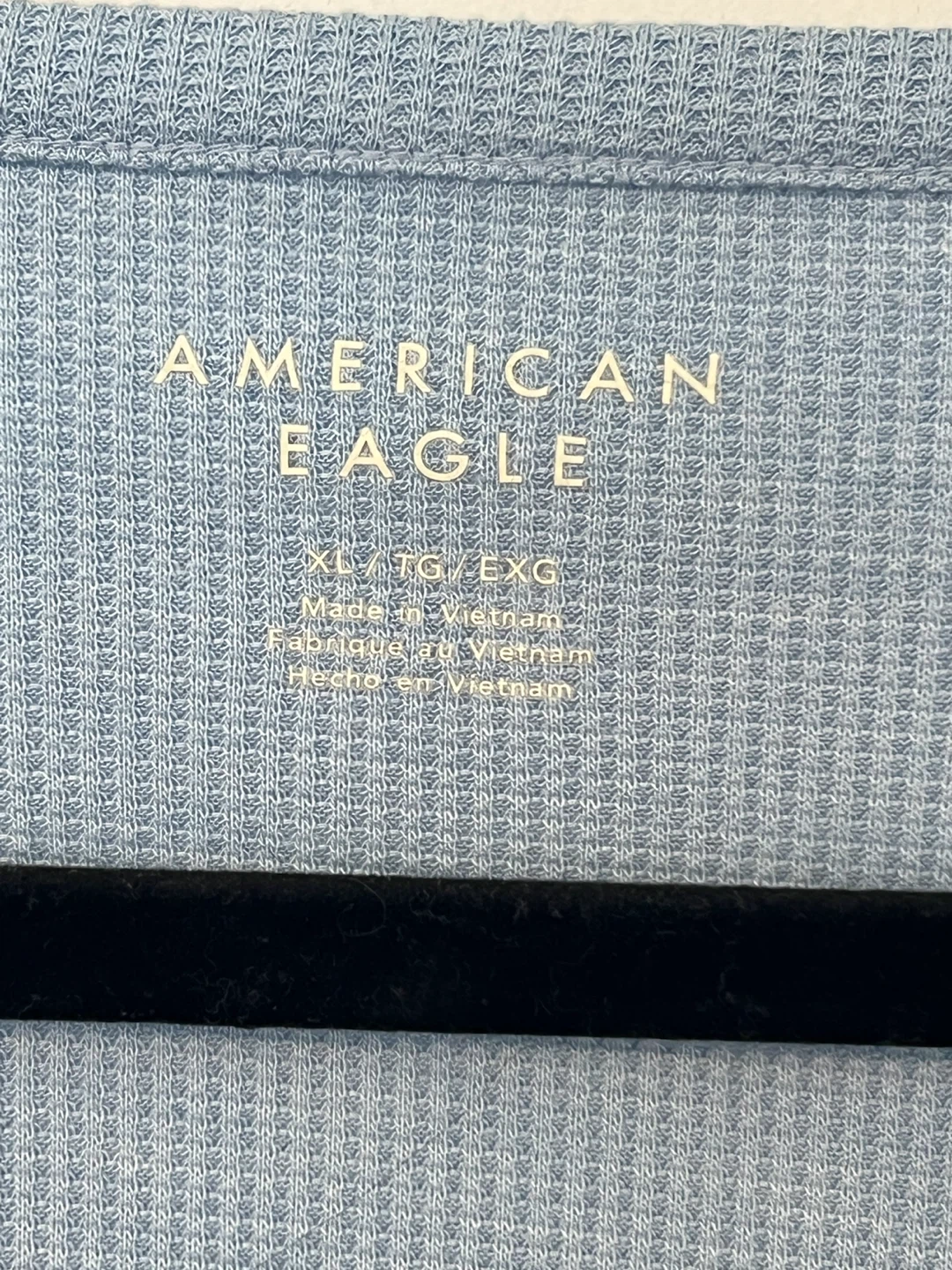 American Eagle Blue Ribbed Henley Shirt - photo 2