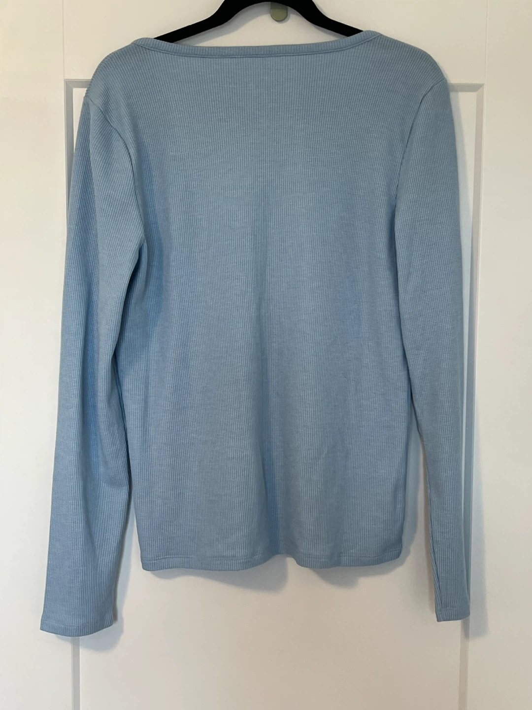American Eagle Blue Ribbed Henley Shirt - photo 3