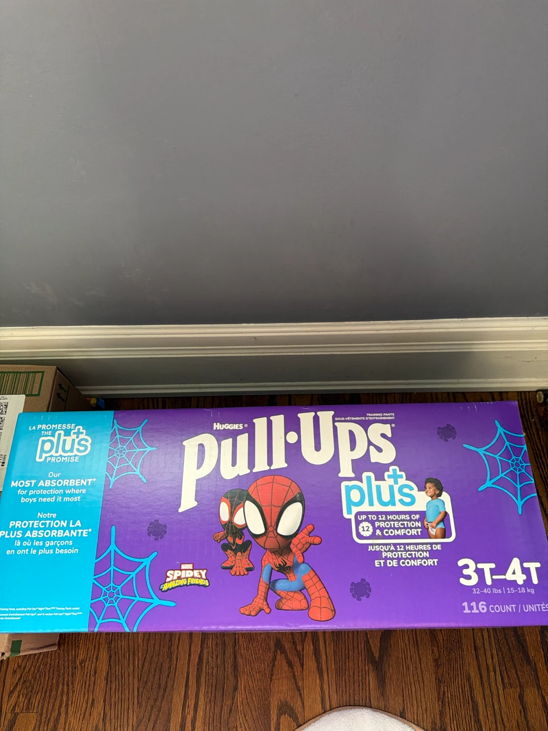Huggies Pull-Ups Plus Training Pants Spidey 3T-4T 116 Count
