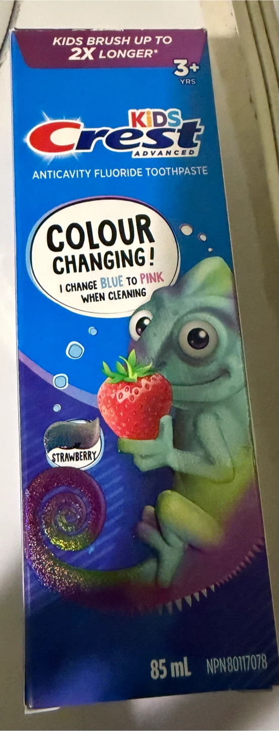 Crest Kids Advanced Colour Changing Toothpaste - Strawberry
