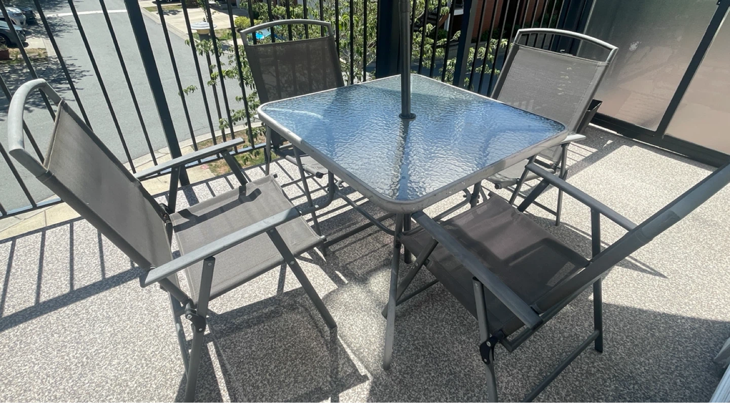 Patio Table and Chair Set with Umbrella - photo 2