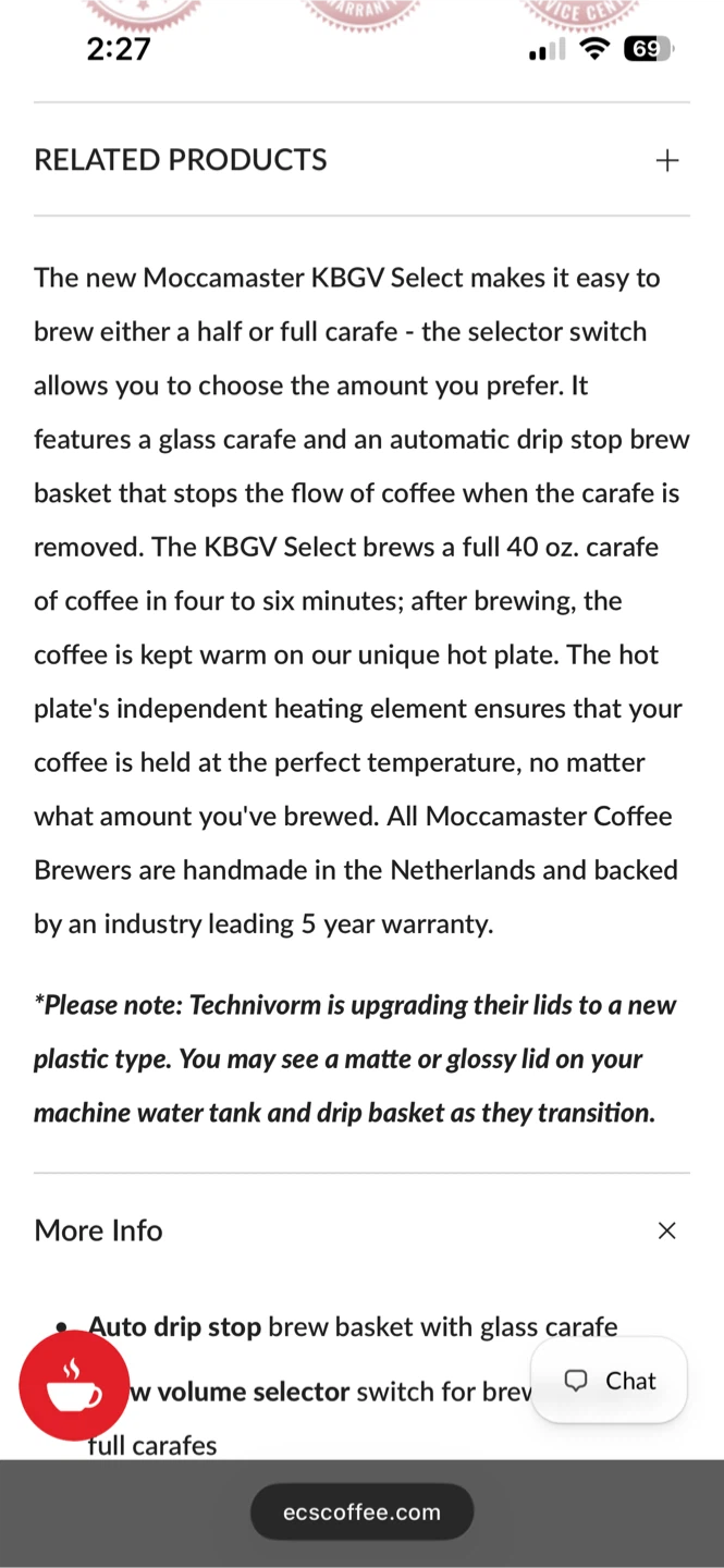 Technivorm Moccamaster Coffee Maker - photo 4