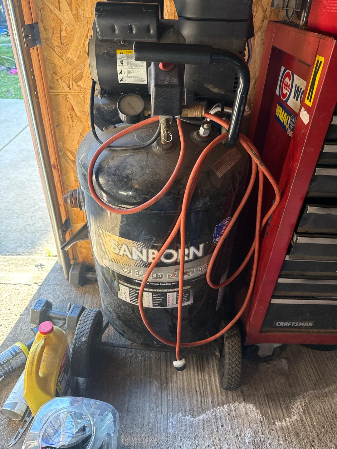 Sanborn Air Compressor 30 Gallon