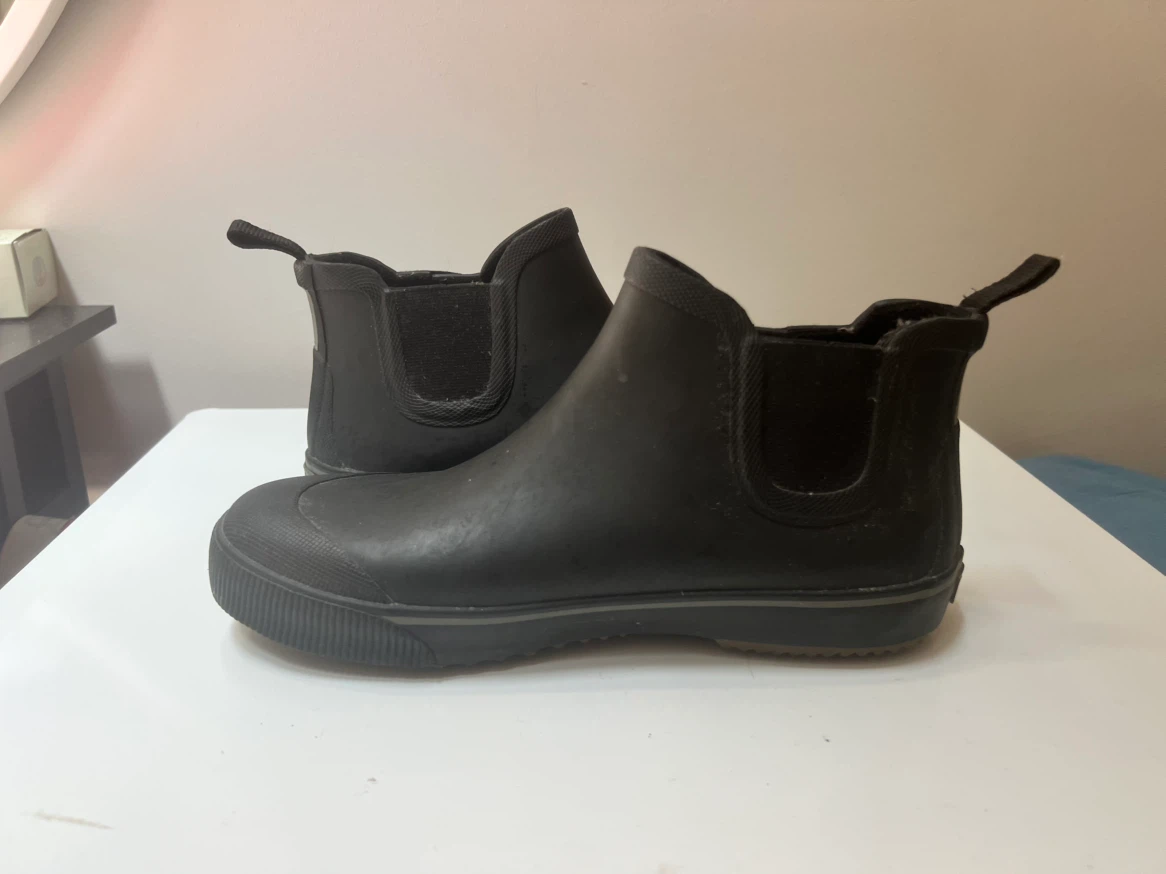 Black Chelsea Rain Boots