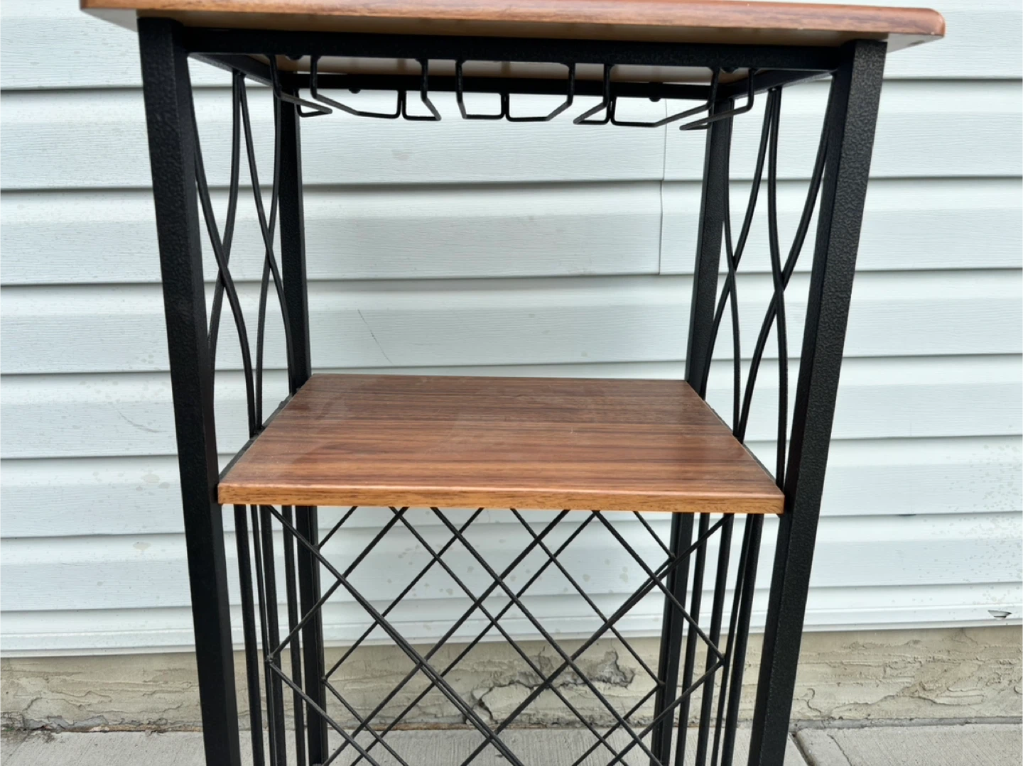 Wine Rack Stand with Glass Holder - photo 2