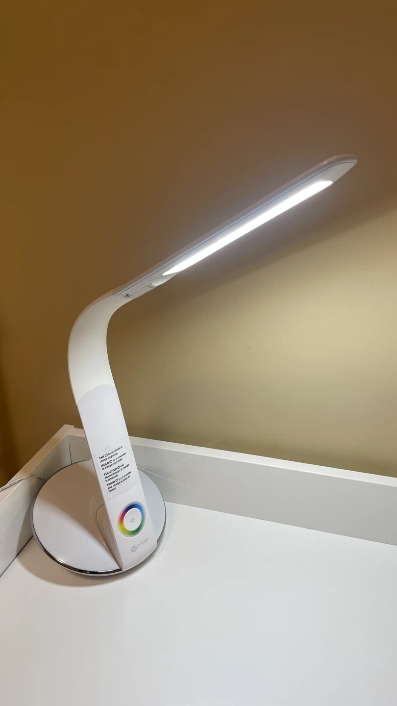 White LED Desk Lamp with Colour Changing Base - photo 2