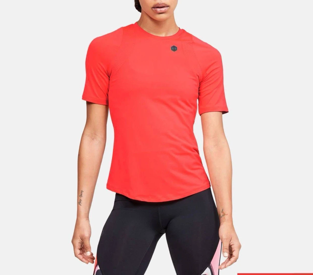 T-shirt rush top gray / orange L, Under Armour