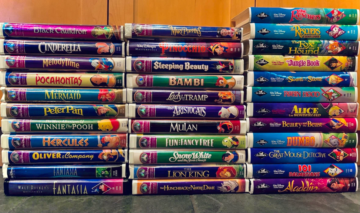 WALT DISNEY MASTERPIECE BLACK DIAMOND & CLASSIC MOVIES VHS TAPES