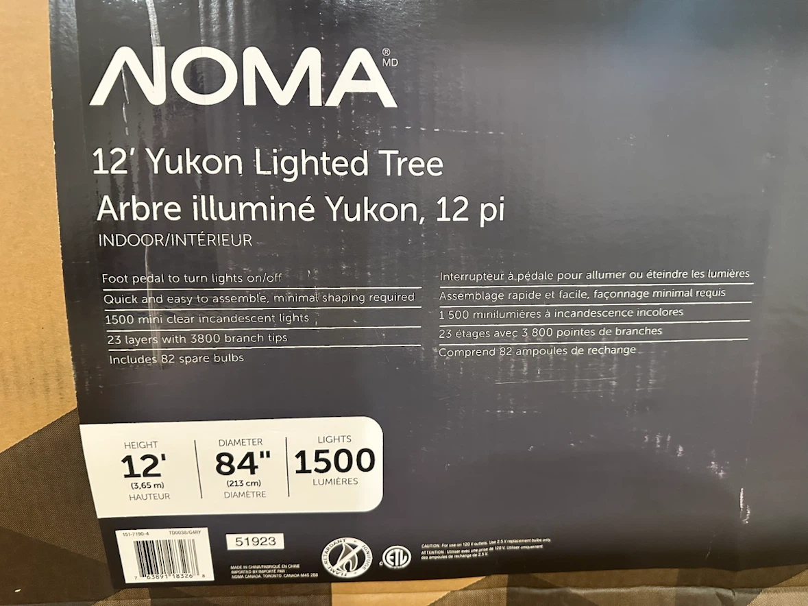 Noma 12' Yukon Lighted Tree - photo 2