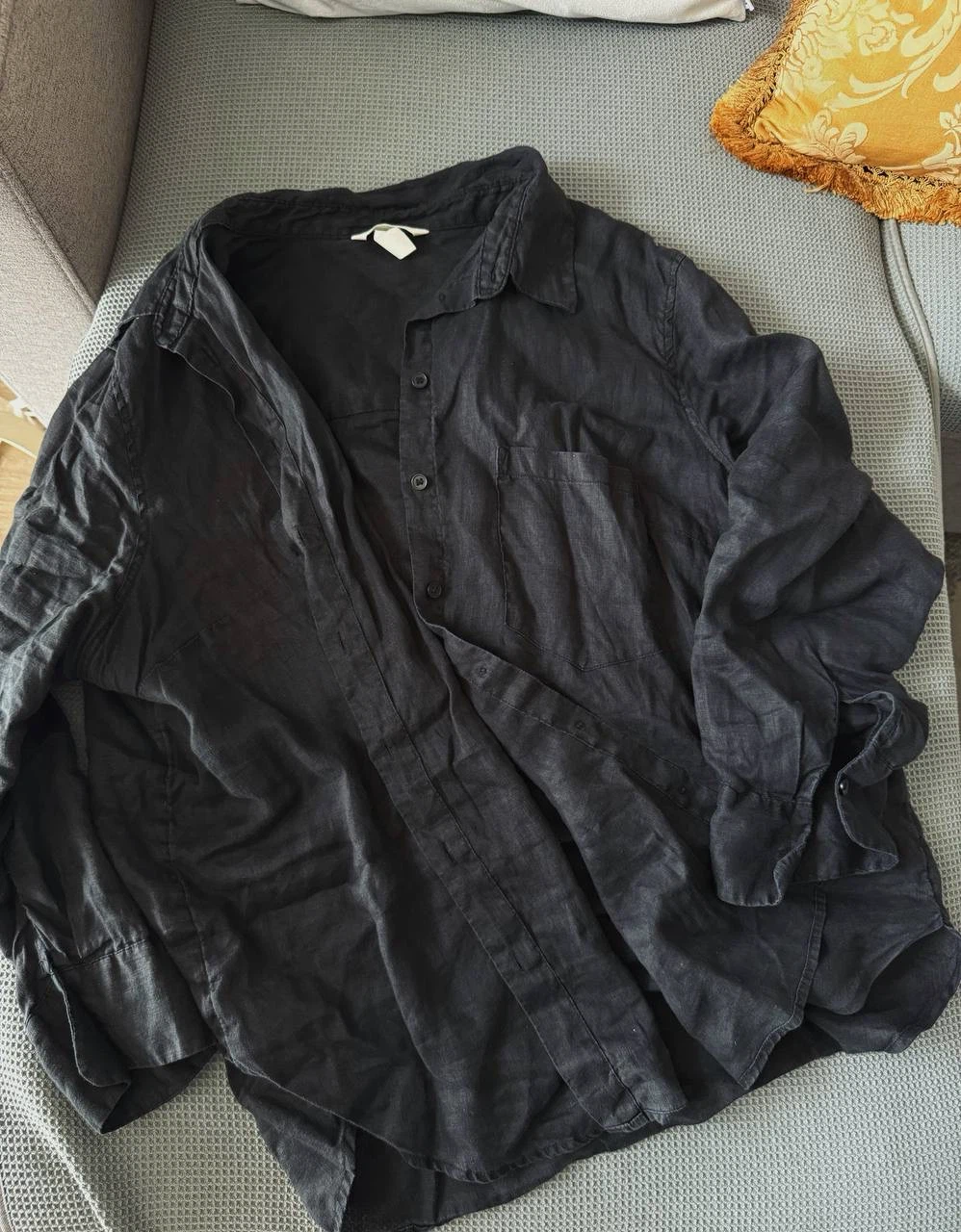 Black Linen Shirt , XL H&M - photo 2