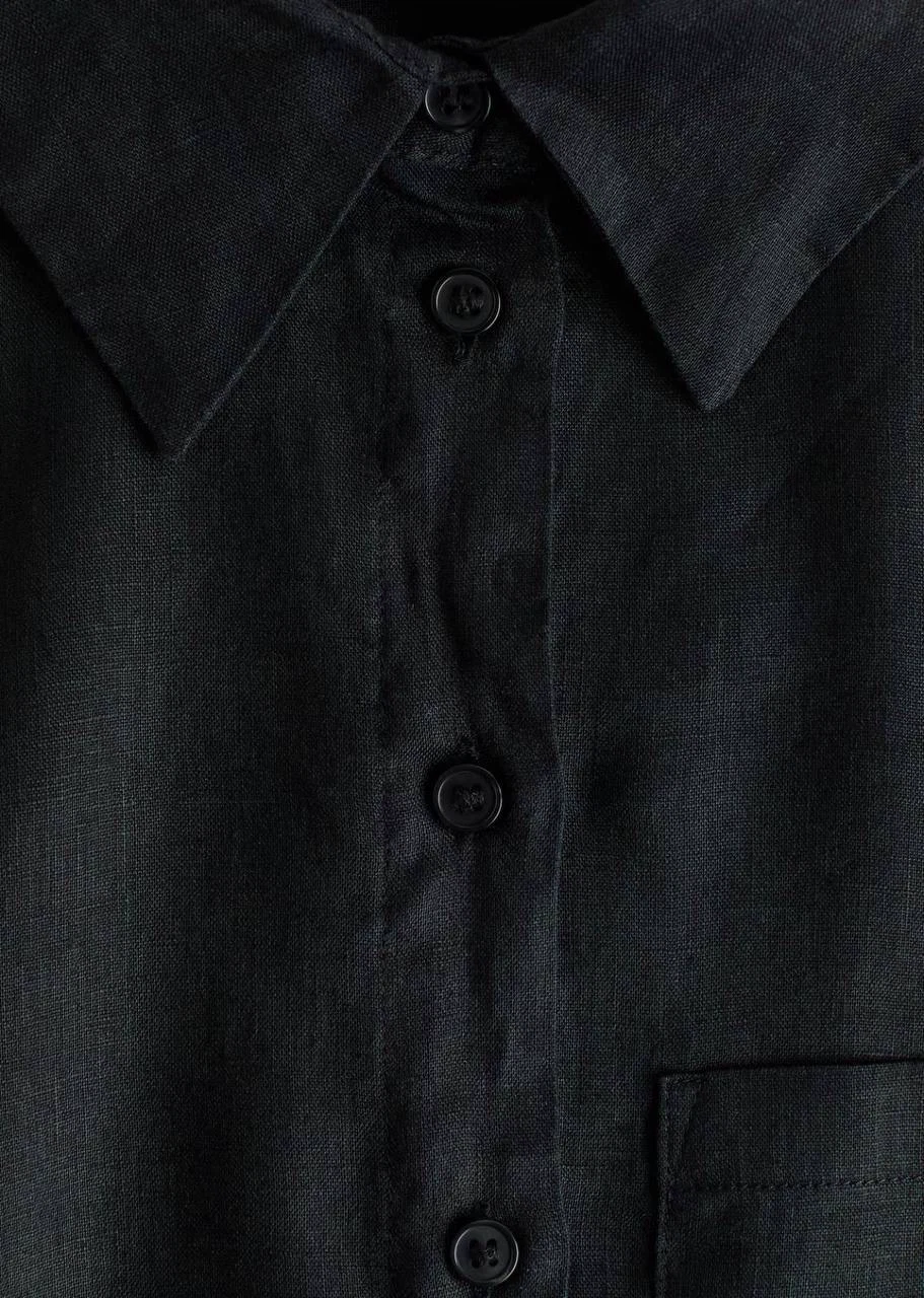 Black Linen Shirt , XL H&M - photo 4