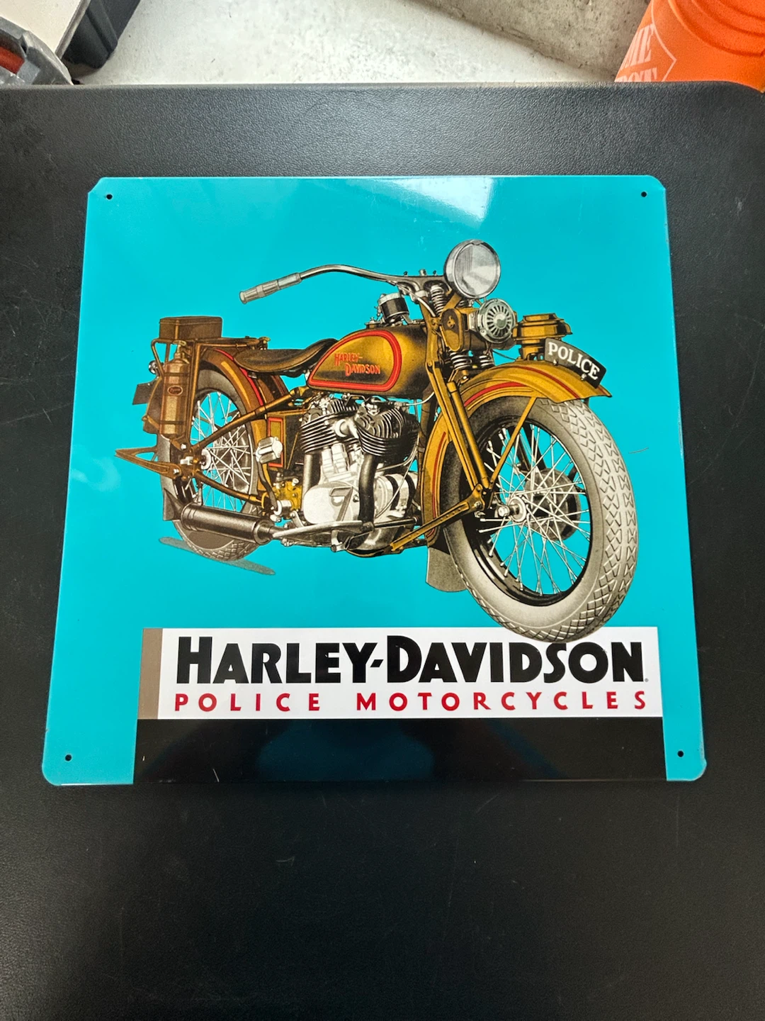 Harley-Davidson Police Motorcycle Sign