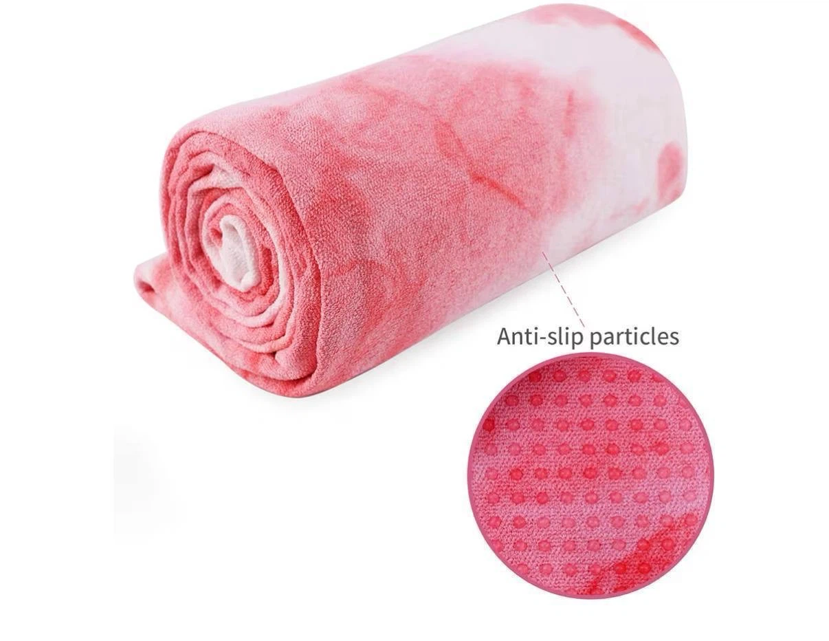 Pink hot yoga towel + carry bag - photo 3
