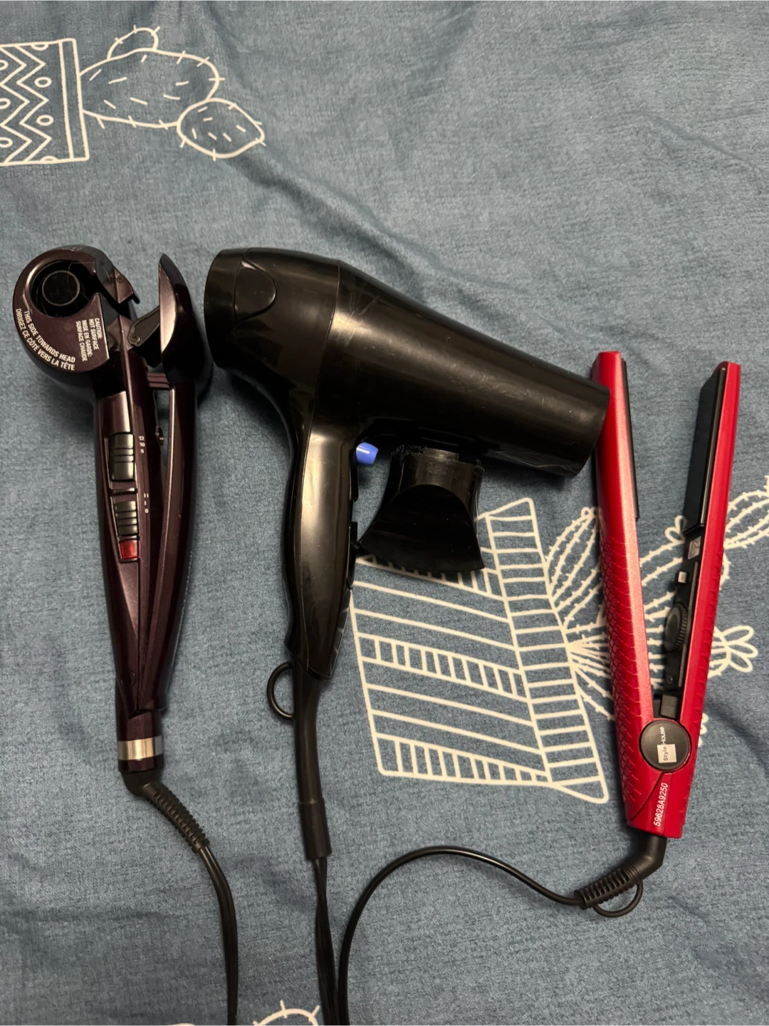 3-Piece Hair Styling Tool Set with Hair Dryer and Flat Iron - photo 2