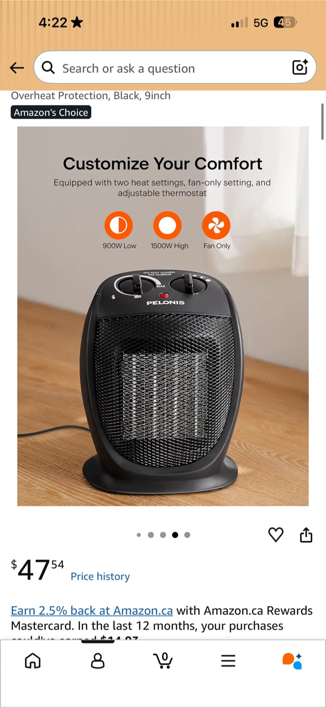 Pelonis Ceramic Personal Heater