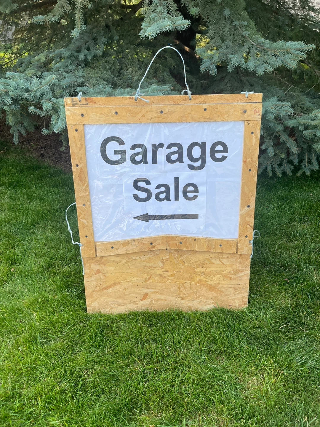 Wooden Garage Sale A-Frame Sign