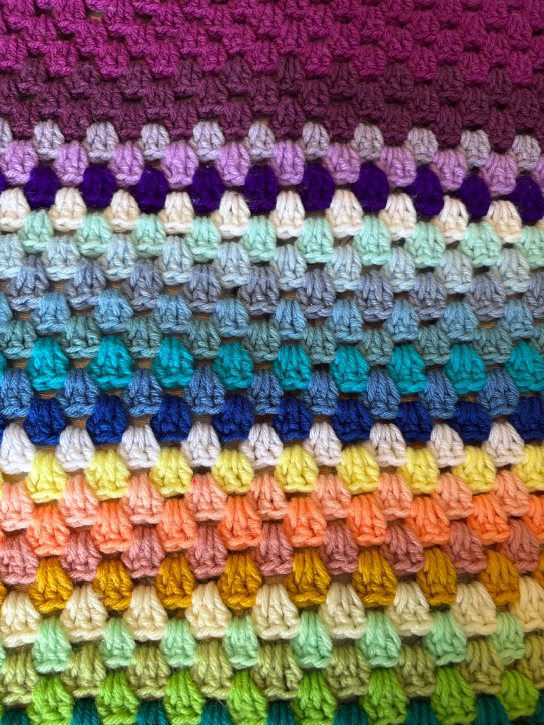 50” x 70” Handmade Crochet Granny Square Blanket - photo 2