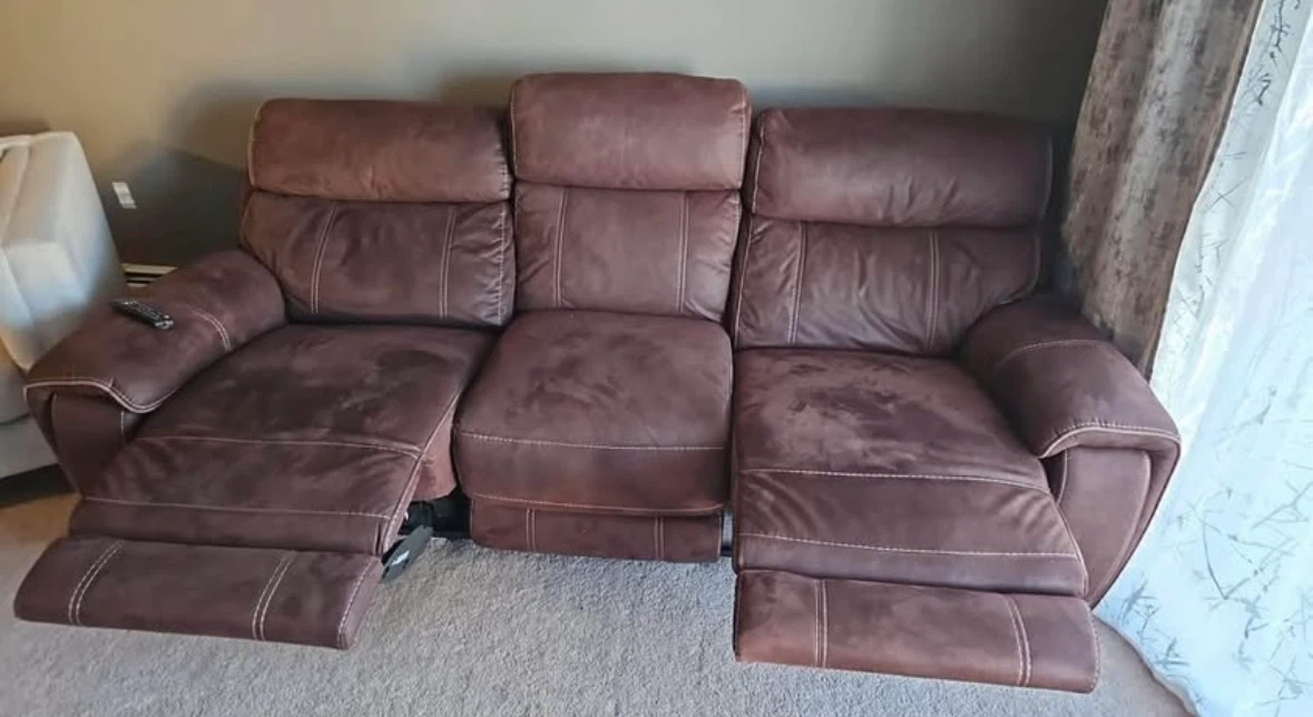 Brown Reclining Sofa