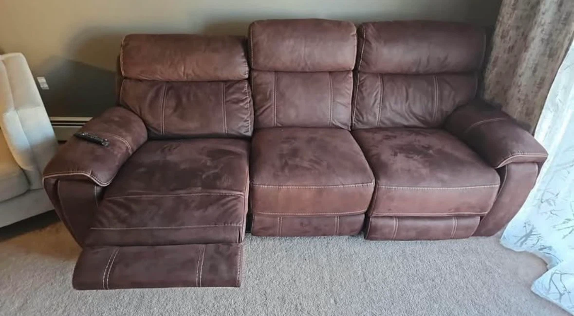 Brown Reclining Sofa - photo 2