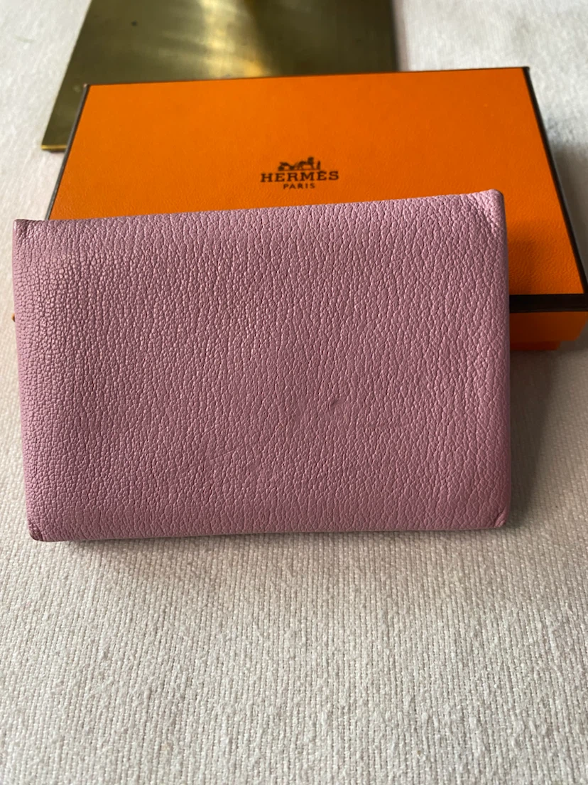 Hermès Paris Pink Leather Pouch - photo 2