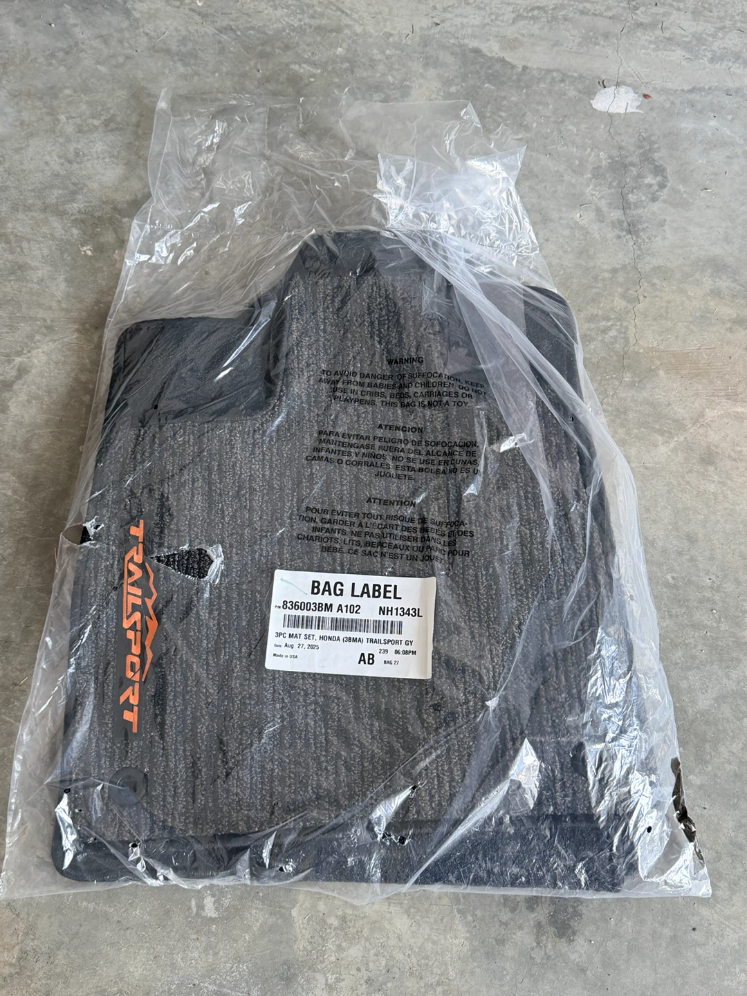 NEW Mat Set Honda Passport Trailsport