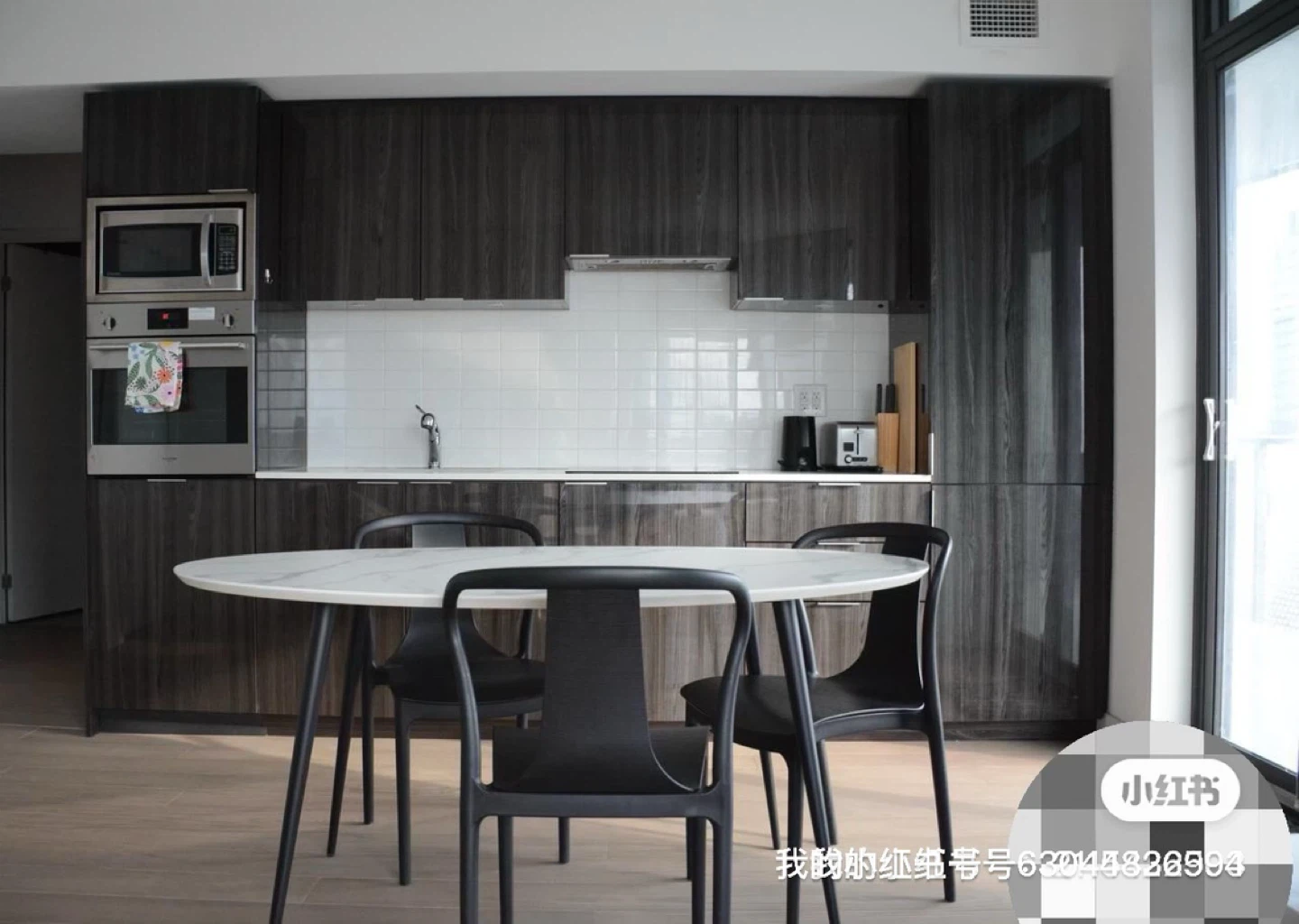 Black Modern Dining table and Chair - photo 3