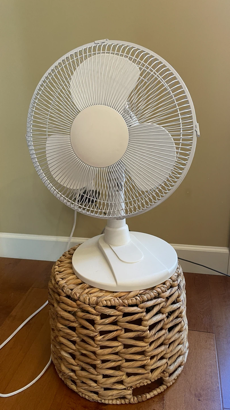 White Table Fan