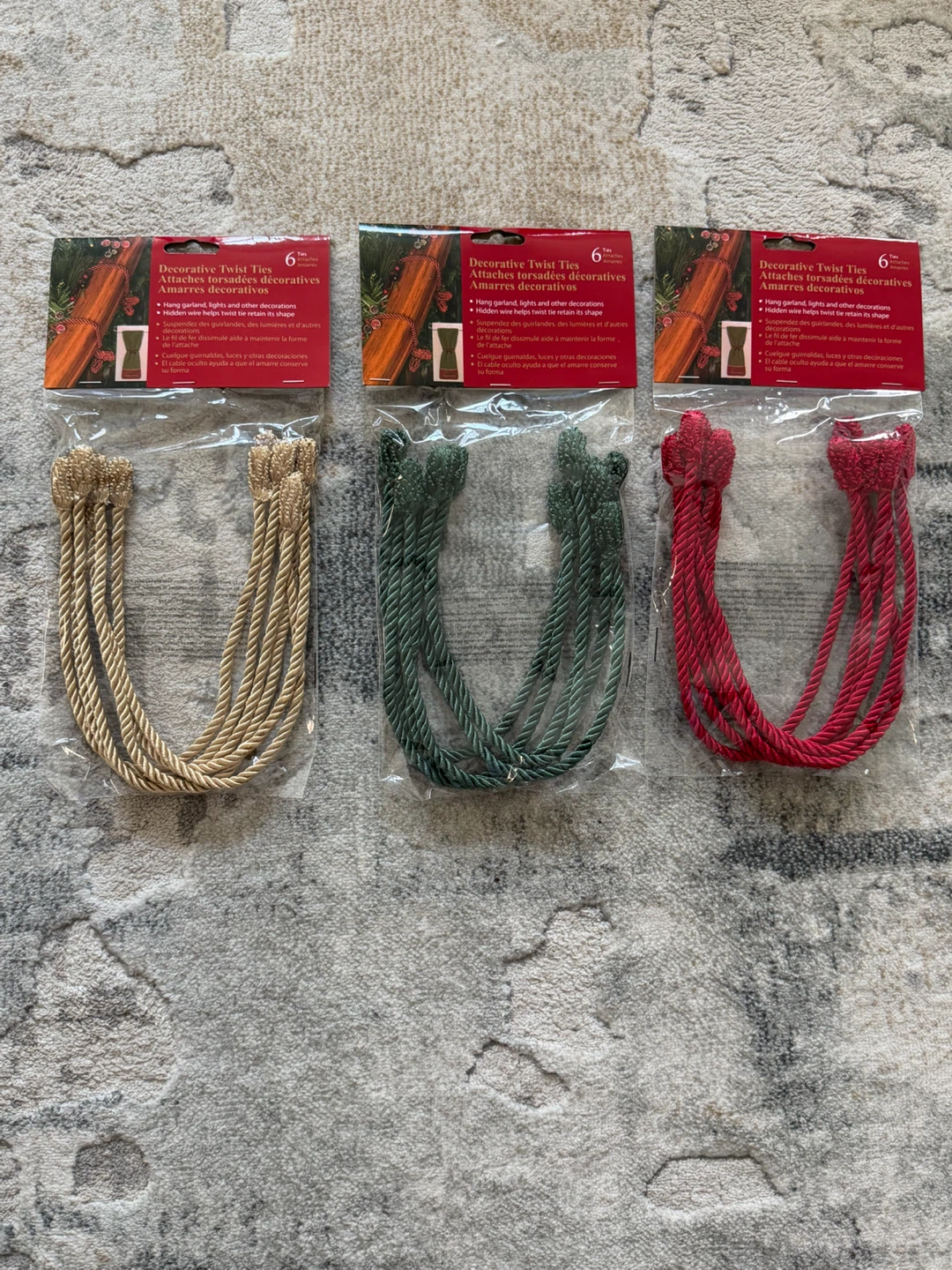 Decorative Twist Ties - new , 18 total