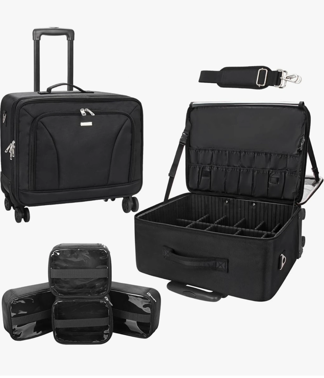 Relavel Black Rolling Makeup Case with Removable Dividers OBO - photo 2